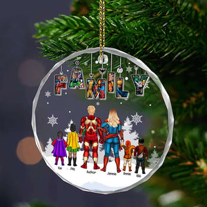 FAMILY Ornament - Super Family - Personalized Gifts For Family-Homacus