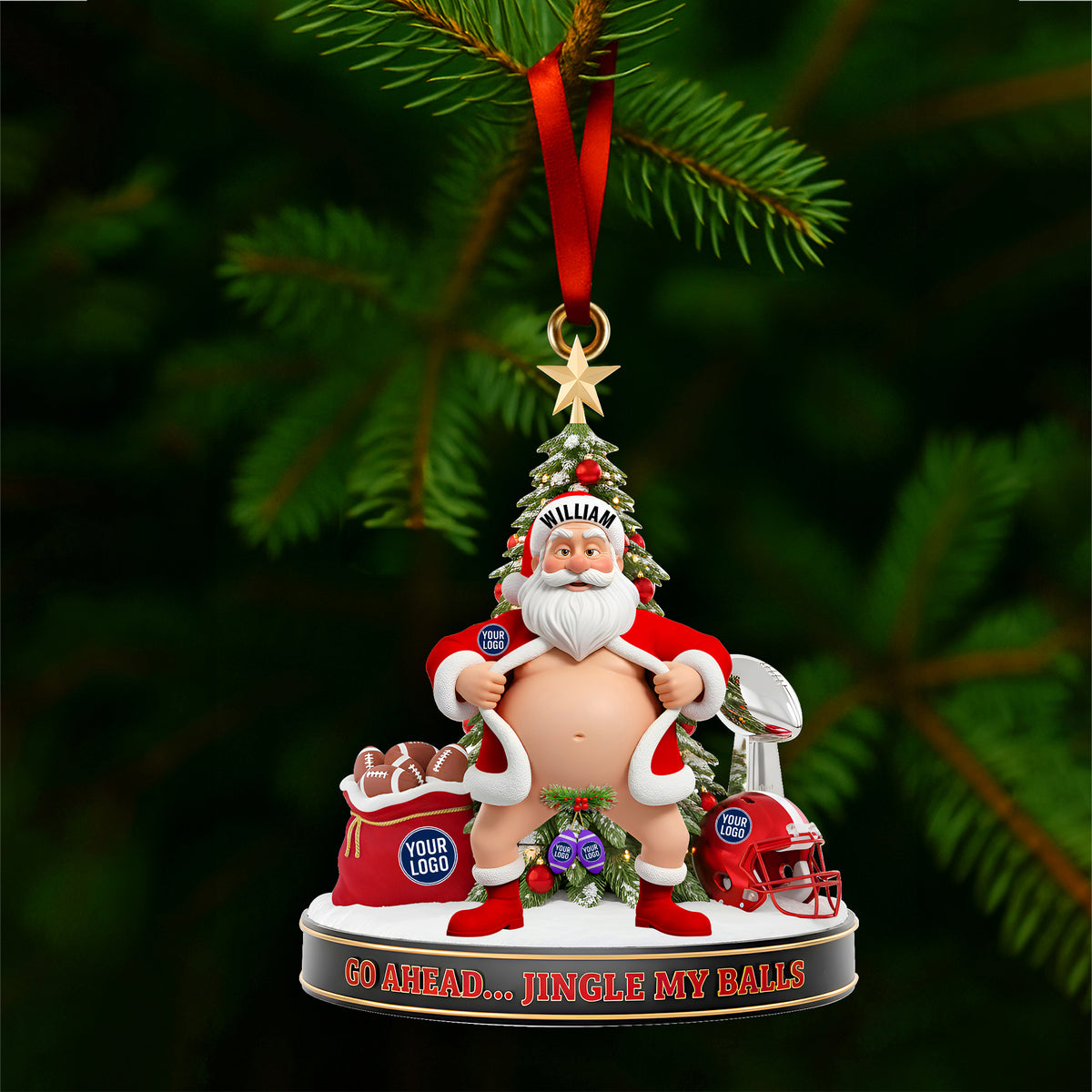 Game On Santa! Christmas Ornament Personalized Gifts For True Fans 03OHLU211025-Homacus