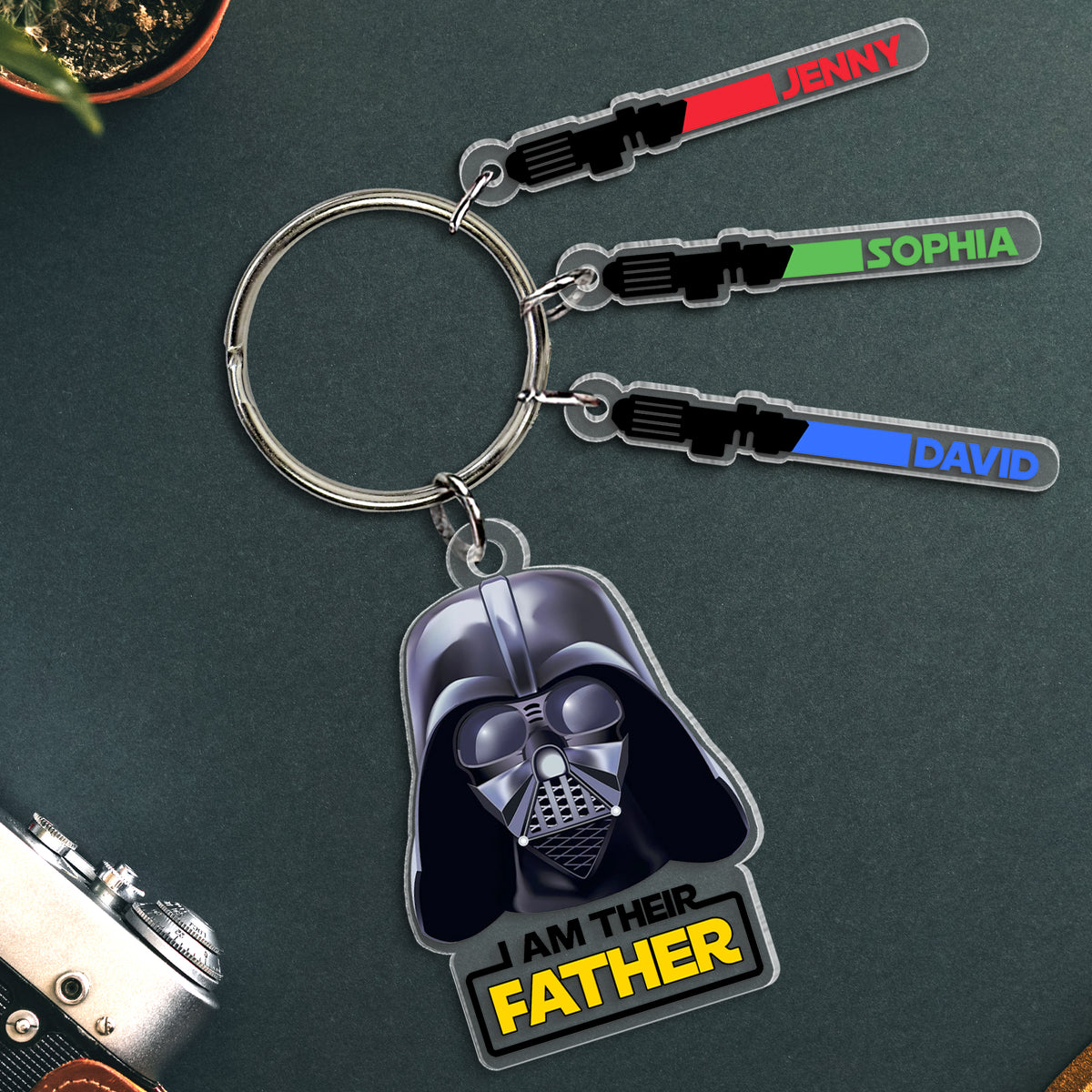 Personalized Gifts For Dad Keychain With Light Sword Charms 04natn020424-Homacus