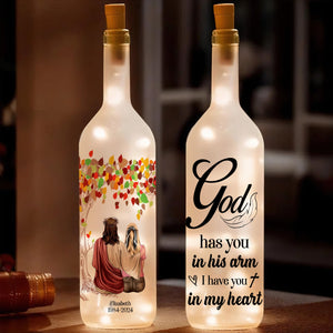 Personalized Gift For Heavenly Christian Bottle Lamp God Has You In His Arm 04HULU240225TM-Homacus