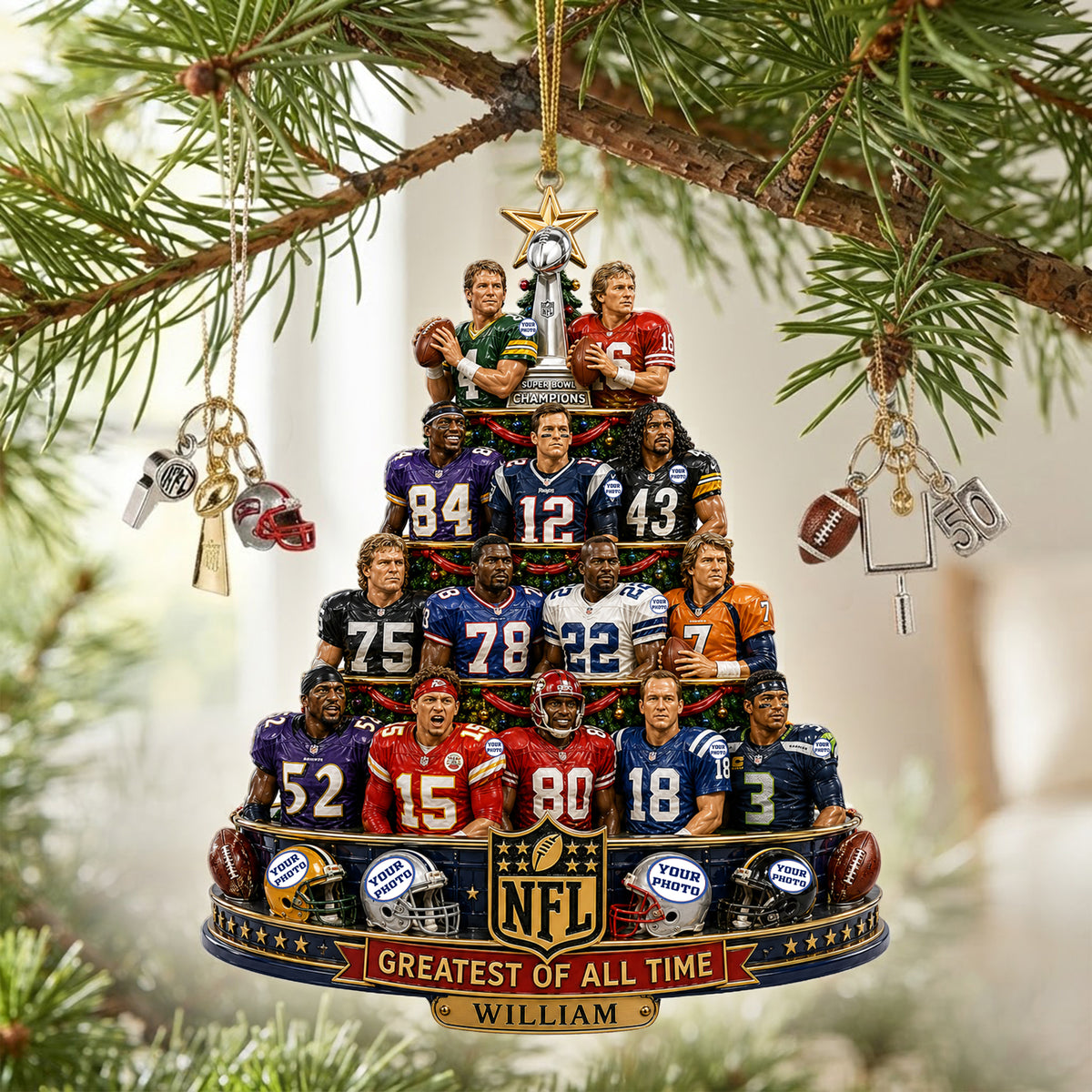 Legends Beyond Gridiron Christmas Ornament, Personalized Gifts For Sport Lovers 02qhlu310826-Homacus