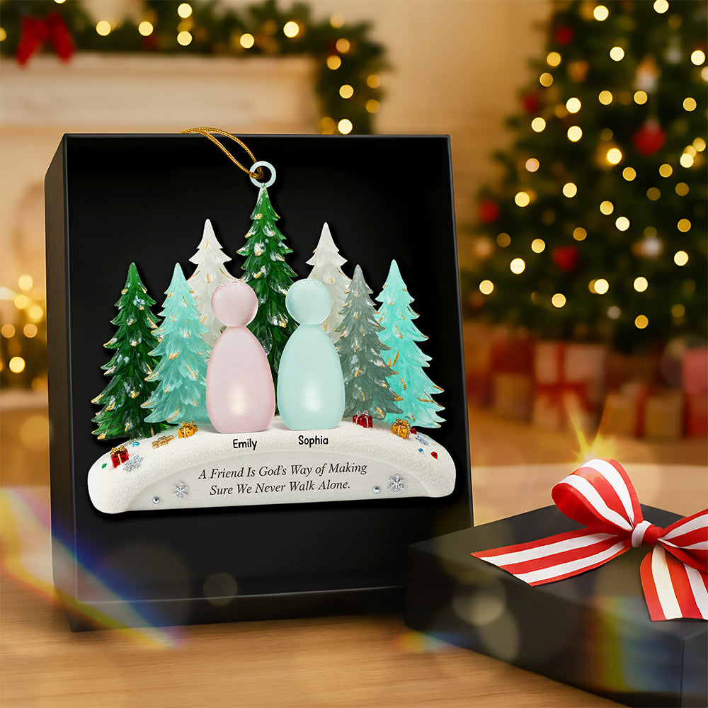 Walking Together Christmas Ornament - Personalized Gifts For Friends 02naqn111025-Homacus