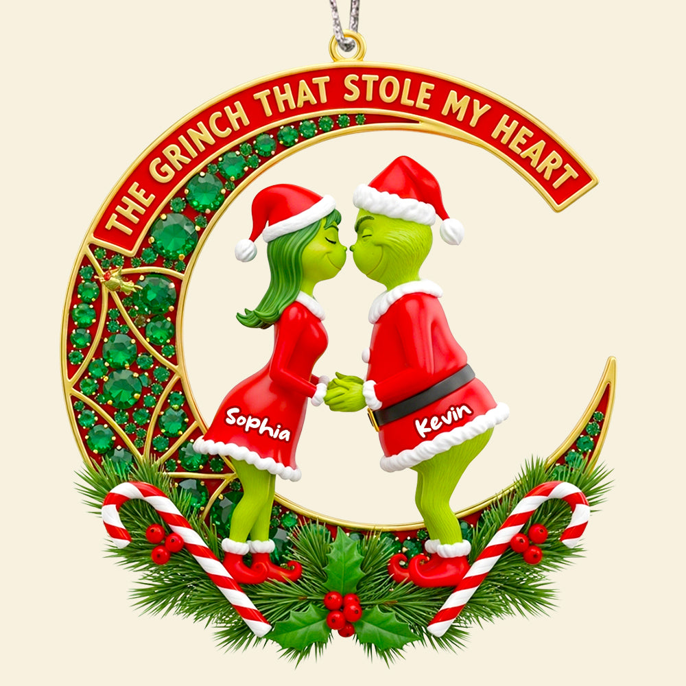 Green Couple Christmas Ornament - Personalized Gifts For Couple 02TODT160825-Homacus