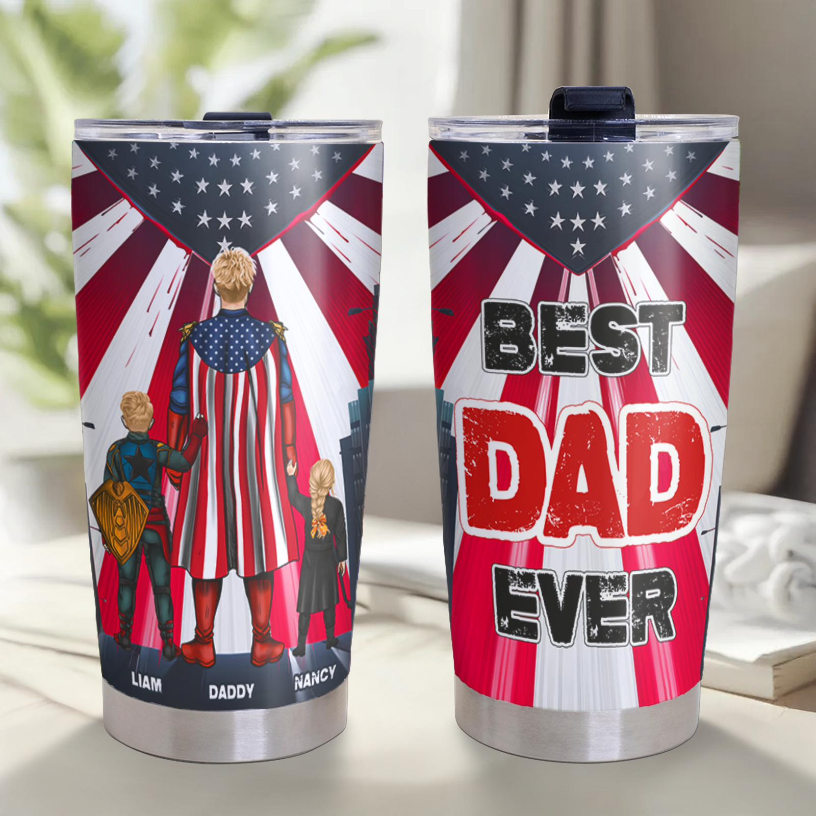 Personalized Gifts For Dad Tumbler Best Dad Ever 02topu140425hg-Homacus