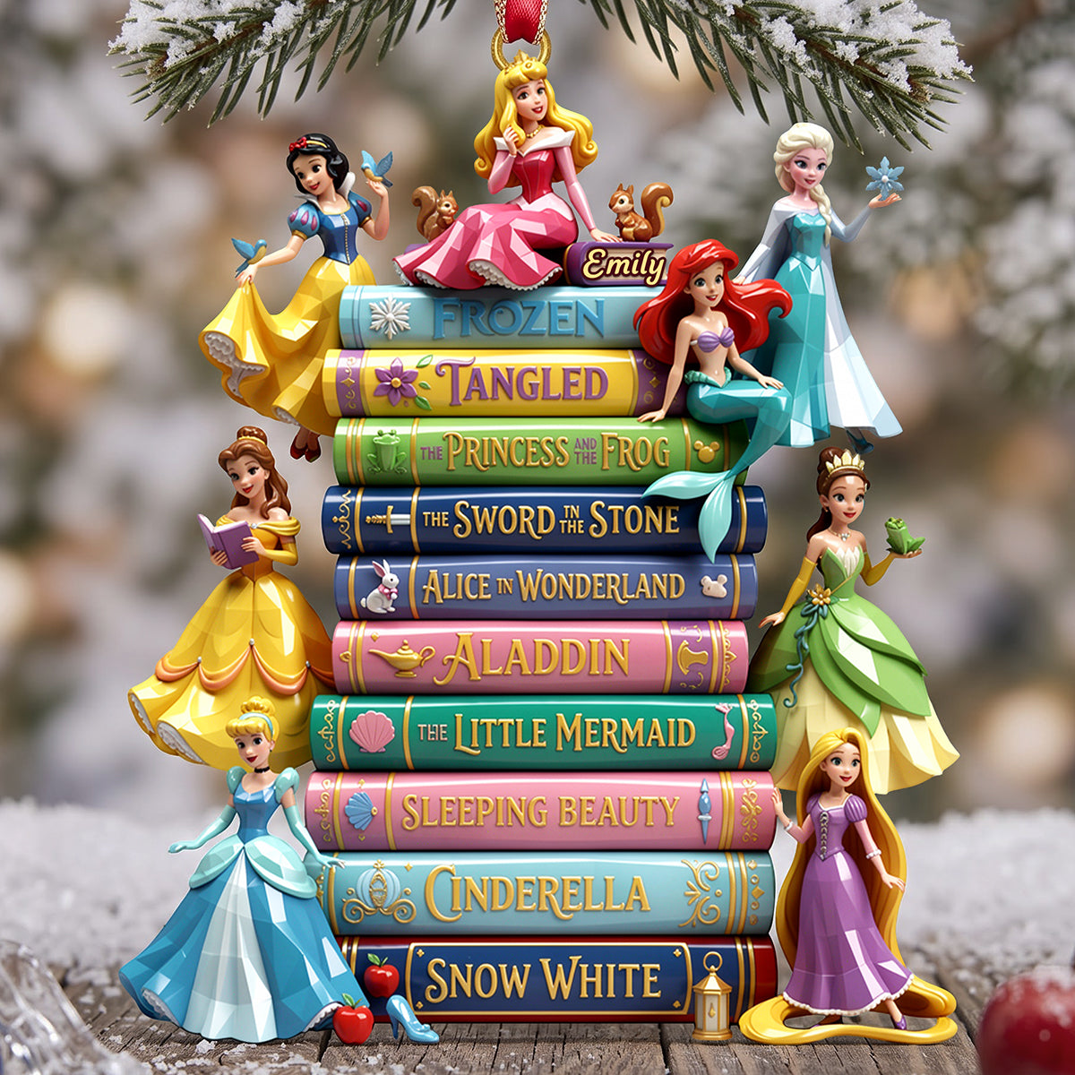 Lovely Fairy Tale Princesses Acrylic Ornament - Personalized Christmas Gifts 01nata030926