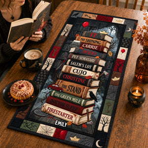 Creepy Reading Nook Quilted Table Runner Personalized Gifts For Book Lovers 05NADH120826