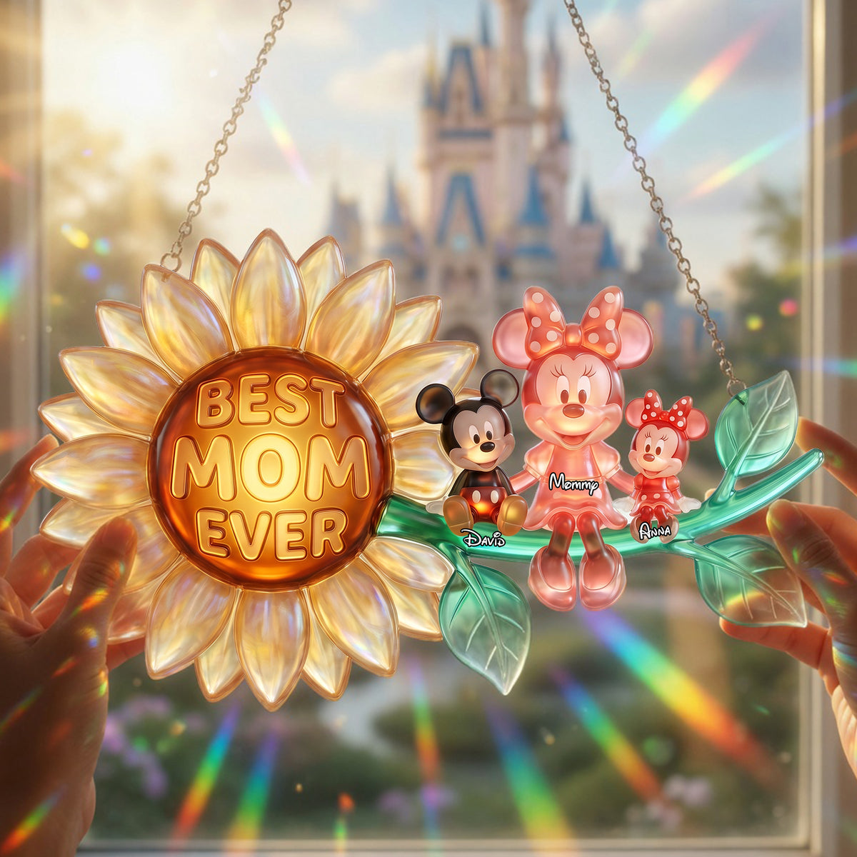 Best Mom Ever Acrylic Suncatcher Ornament - Personalized Gifts For Mom 03nalu230426-Homacus