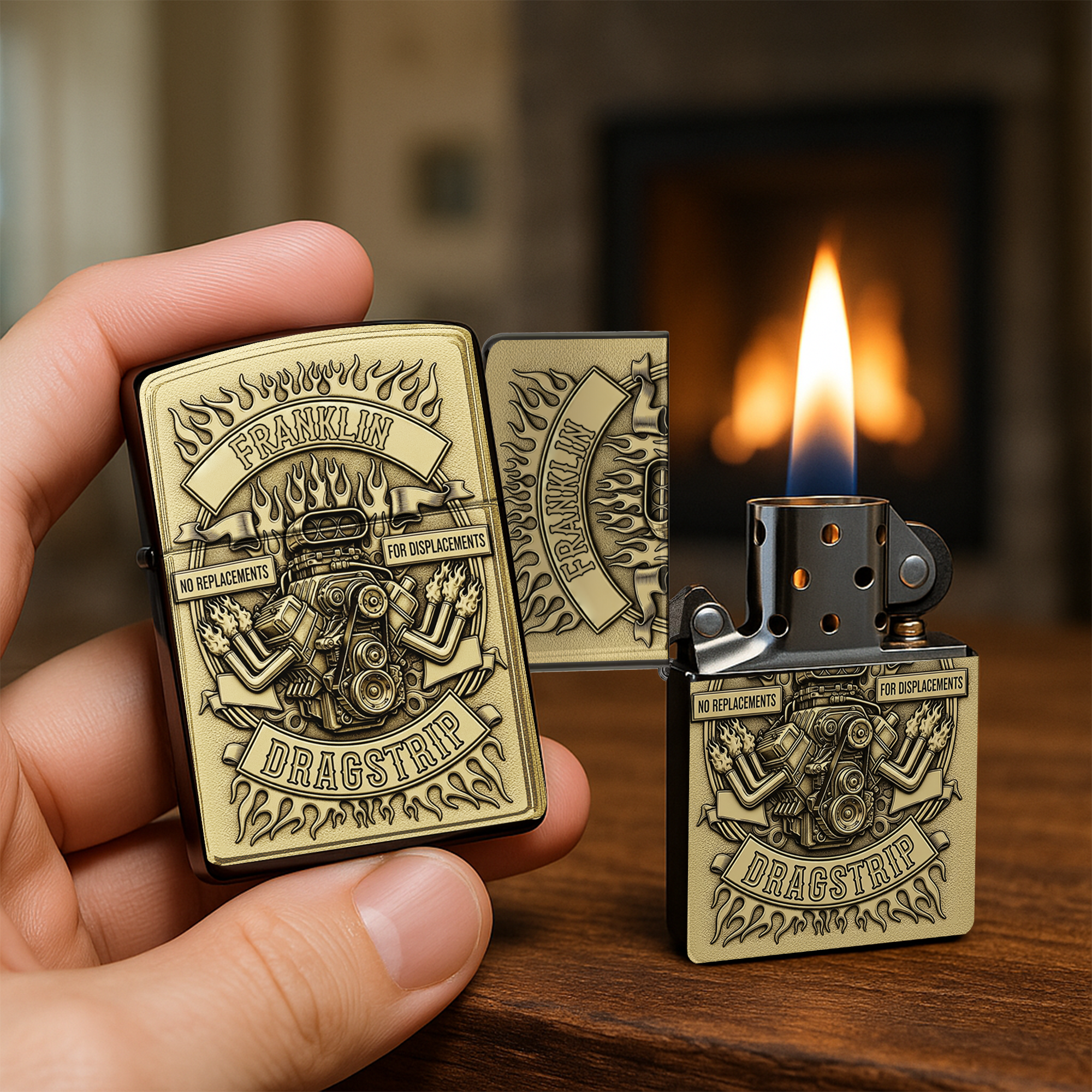 Drag Racing Engine Lighter - Personalized Gift For Hot Rod Lovers 05OHLU070825-Homacus
