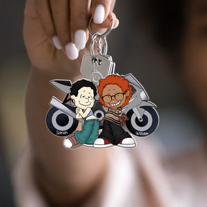 Personalized Gifts For Motorcycle Couple Keychain 05ohqn070125hg-Homacus