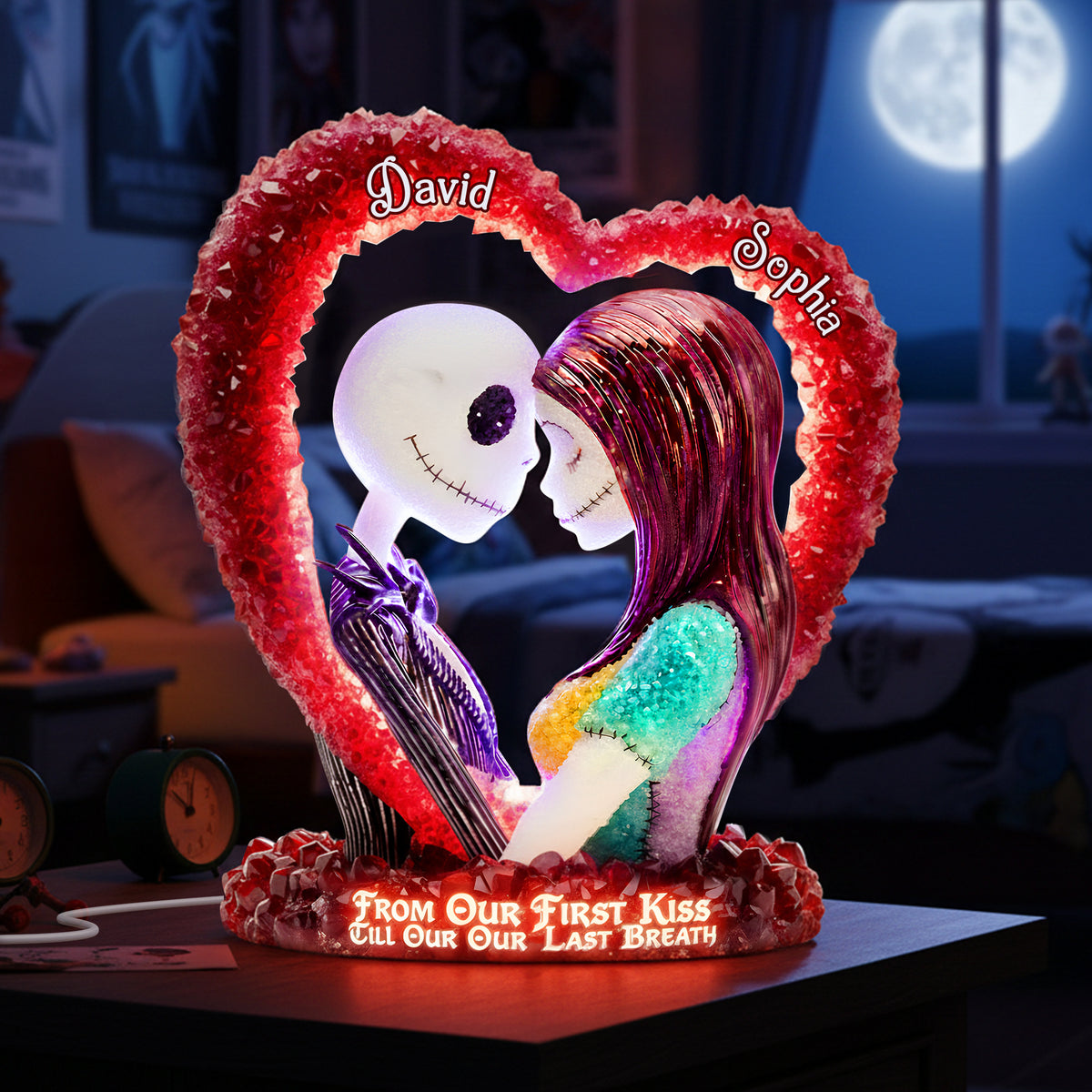 Romantic Skeleton Couple Light Box - Personalized Gifts For Couple 01hylu161225-Homacus