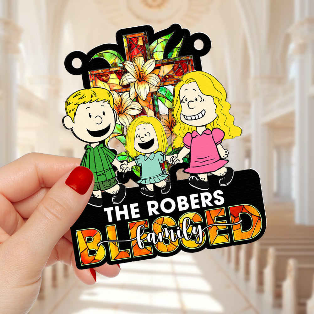 Personalized Gifts For Christian Family Suncatcher Ornament 01kaqn100125hh-Homacus