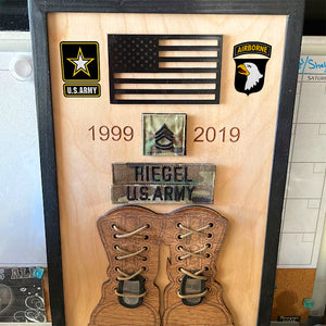 Custom Military Branches Gifts For Veteran Wood Sign, Proud Military Display Plaque 06qhqn100924-Homacus