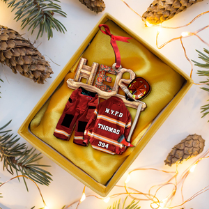 Personalized Gifts For Firefighter Christmas Ornament Firefighter Uniform 02ohpu121024-Homacus