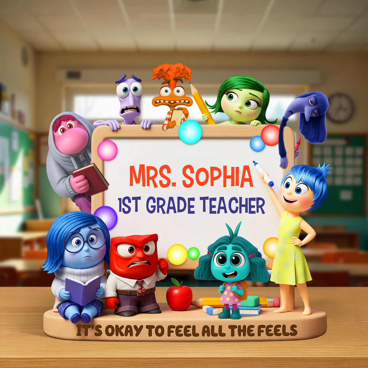 Cute Teacher Plaque - Personalized Gifts For Teacher 03napu270625-Homacus