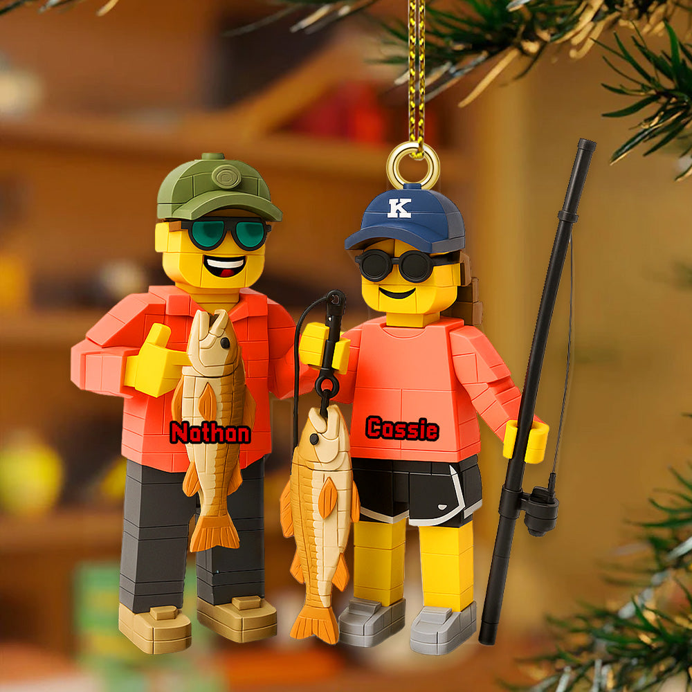 Personalized Gifts For Fishing Lovers, Fishing Custom Photo Acrylic Ornament 04pgmg120925-Homacus