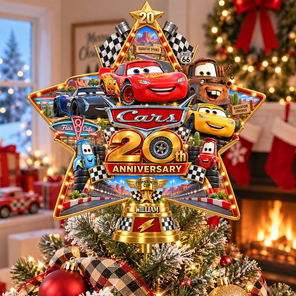 20th Anniversary Racemas Acrylic Christmas Tree Topper - Personalized Gifts For Christmas 01ohqn210926