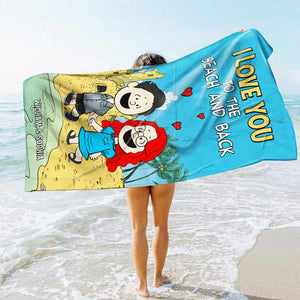 Personalized Gifts For Couple Beach Towel 03KAPU070624HH-Homacus