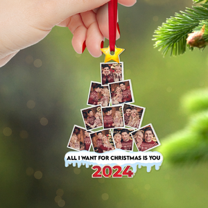 Personalized Gifts For Couple, Acrylic Couple Photo Christmas Ornament 05HUPU250924-Homacus