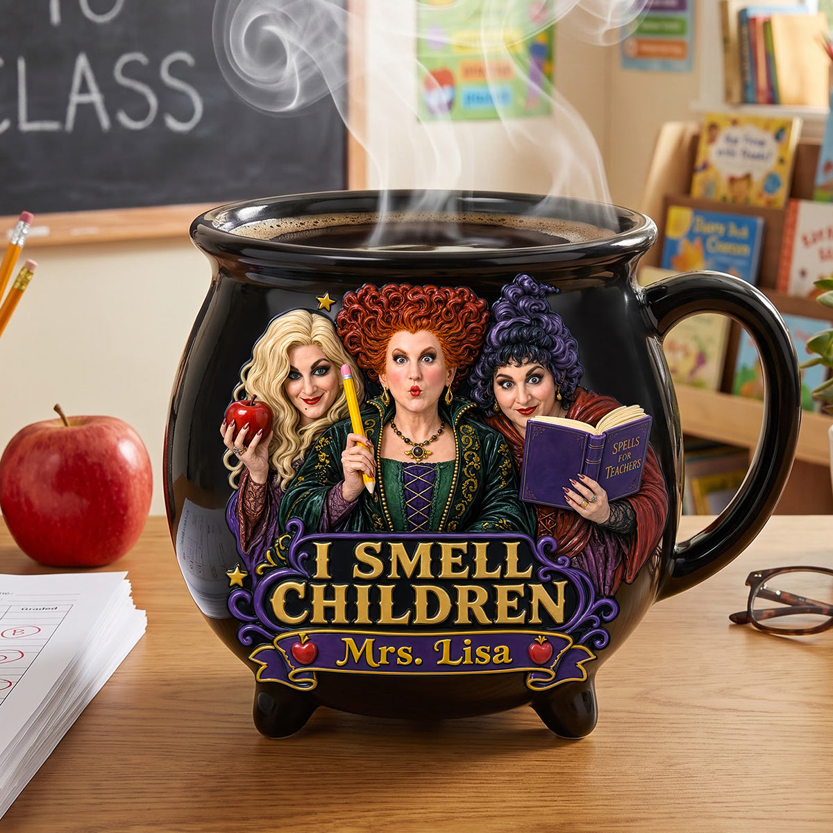 Macabre Spell Sisters Brew House Ceramic Cauldron Mug - Personalized Gifts For Teachers 03hudh270826