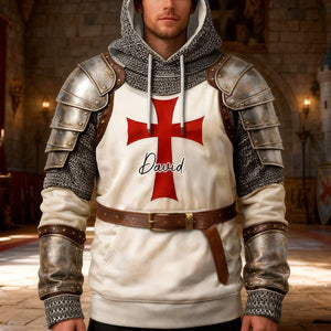 Knights Templar & Jesus 3D Hoodie - Personalized Gifts For Christians Warrior 01hutn271225-Homacus