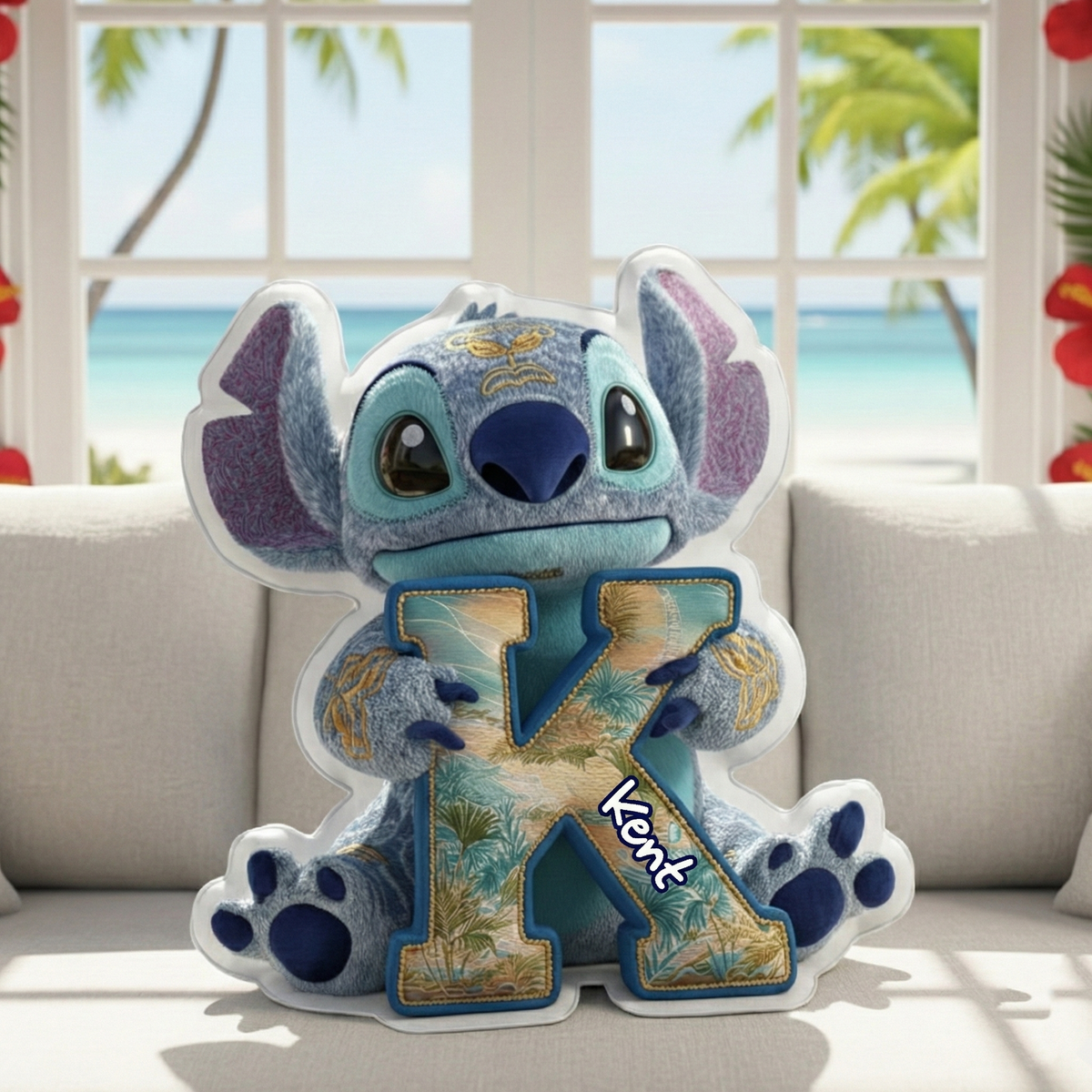 Tropical Alien Alphabet Pillow - Personalized Gift For Adventure Lovers 02TGLU071125-Homacus