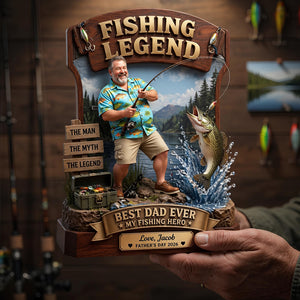 Fishing Legend Acrylic Plaque - Custom Photo Gifts For Fishing Dads 04tydt300426-Homacus