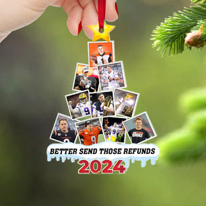 Custom Photo Gifts For American Football Fans Christmas Ornament 09hupu150824 ct141124-Homacus