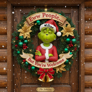 Eww People...Christmas Wood Sign Personalized Funny Gifts 01HYLU211125-Homacus