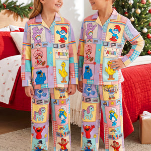 Lovely Nostalgic Cartoon Characters Pajama Set - Personalized Gifts 06naqn260826