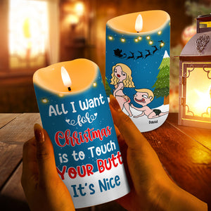 Personalized Gifts For Couple LED Candle 01ohtn301024hh Touch Your Butt It's Nice-Homacus