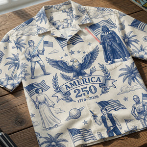 Proud American - Celebrated America 250th Anniversary Hawaiian Shirt - Gifts For Patriots 01nata010626