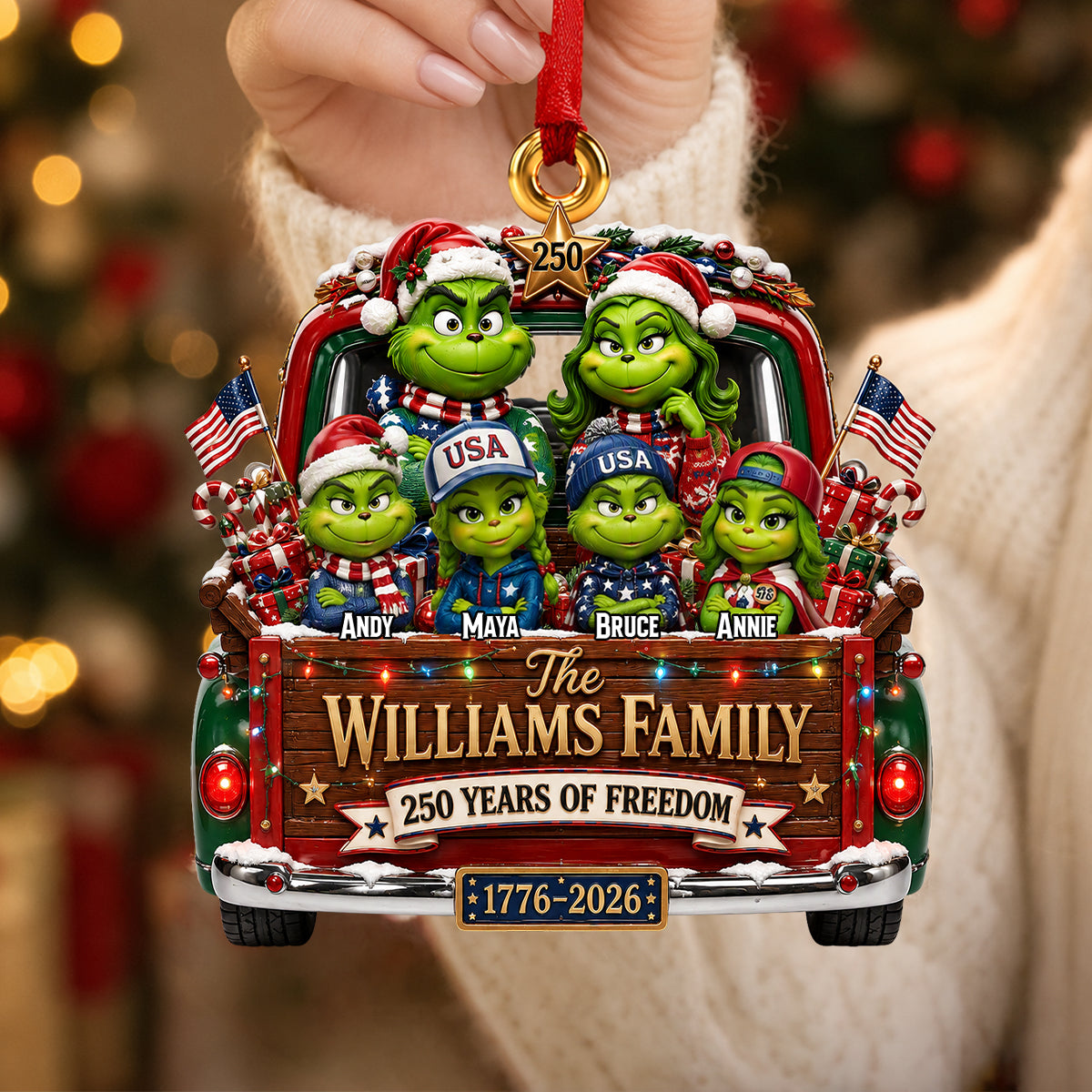 Family Holiday Christmas Ornament - Personalized Gifts For Family 03tydh250826-Homacus