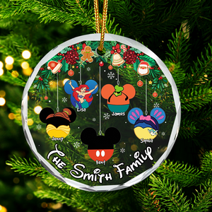 Family Ornament - Kids Mouse Ears - Personalized Gifts For Family-Homacus