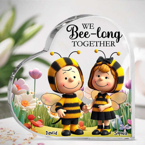 Personalized Gifts For Couple Heart Plaque Cartoon Bee Couple 05TGDT071224-Homacus