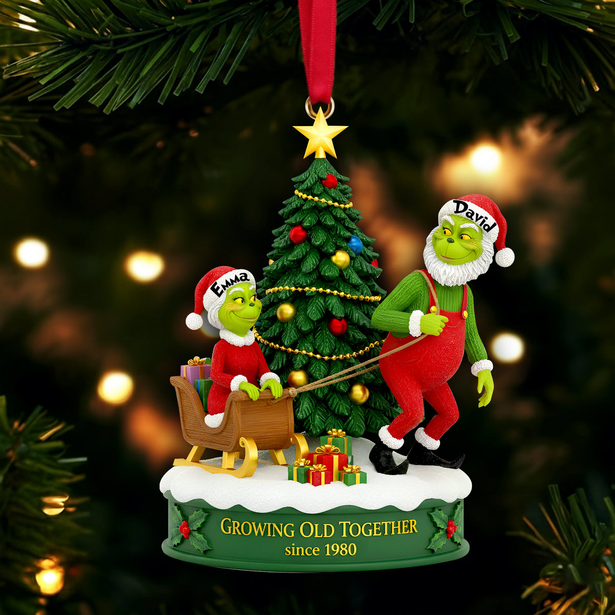 Personalized Christmas Gifts For Old Couple Acrylic Ornament 10tolu041125-Homacus
