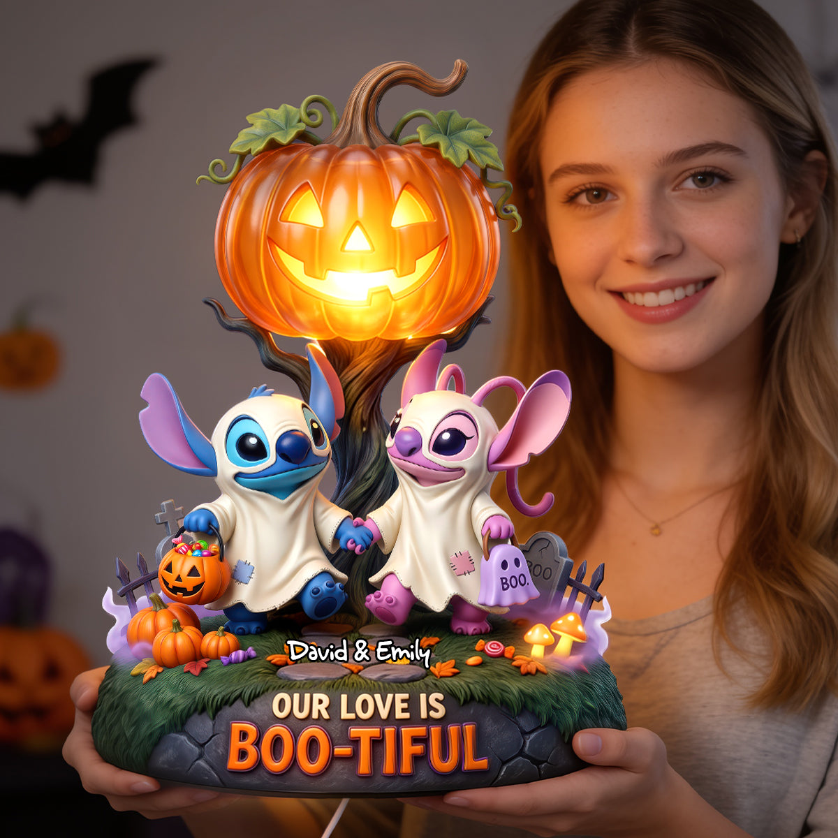 Cosmic Halloween Love Acrylic Light Box - Personalized Gifts For Couple 06todh300726-Homacus