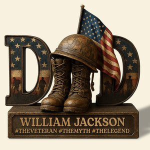 Veteran Dad Acrylic Plaque Personalized Gifts For Dad 02xqdt170425-Homacus