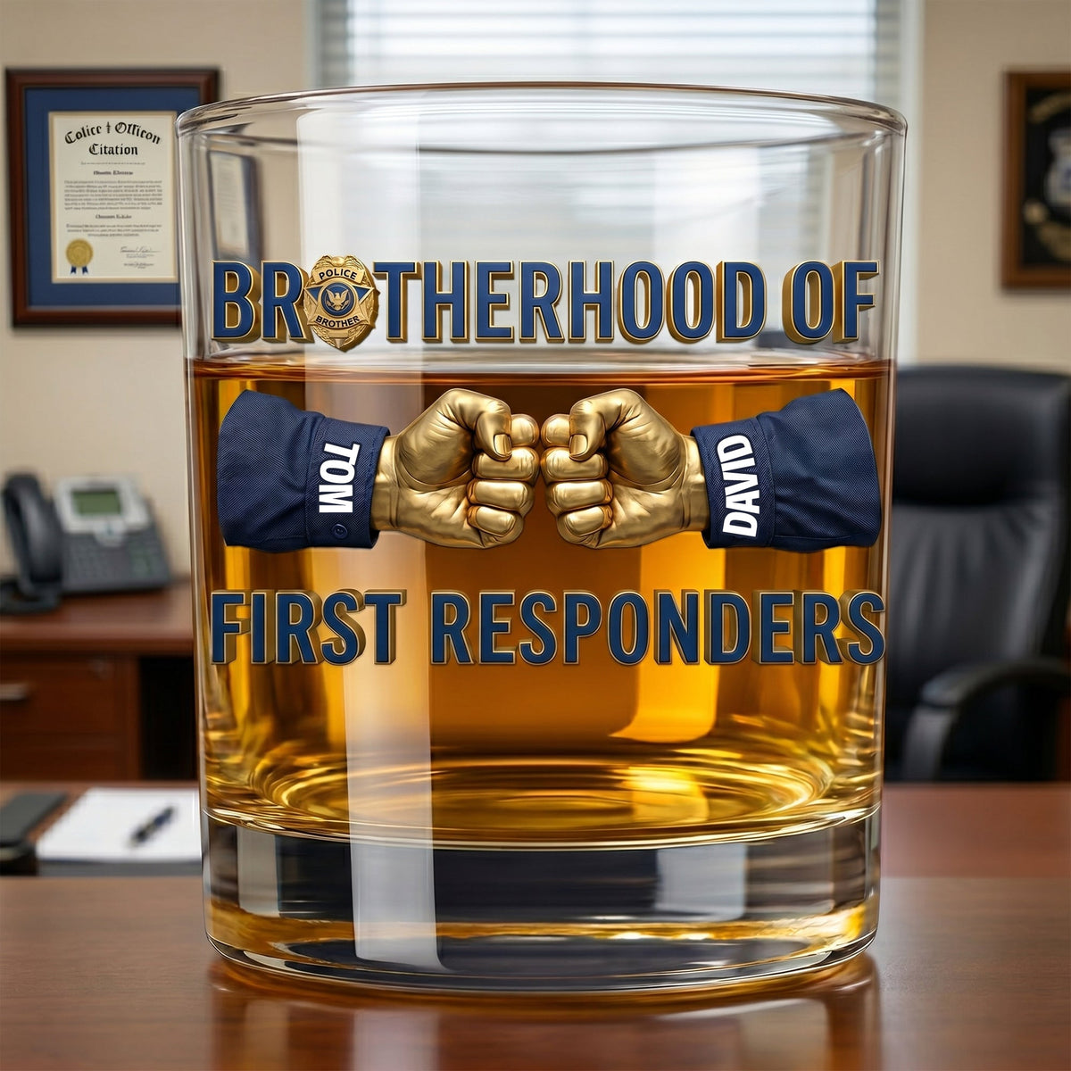 Ultimate Police Officers Brothers Drinking Glass - Personalized Gifts For Brothers 02hulu060626-Homacus