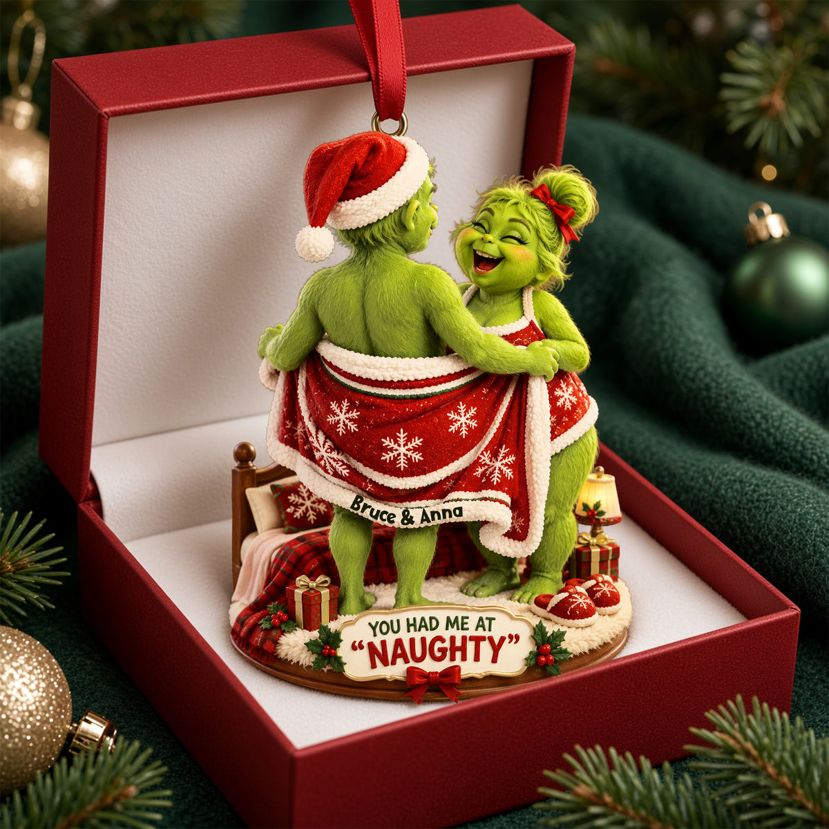 Funny Couple Moments Christmas Ornament - Personalized Gifts For Couple 07TTLU210926