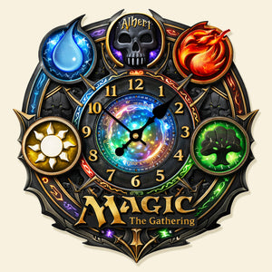 Mystic Element Acrylic Clock – Personalized Gifts For Fantasy Lovers 05huqn241225-Homacus