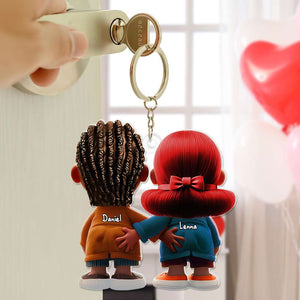 Personalized Gifts For Couple Acrylic Keychain Valentine 03OHLU121224-Homacus