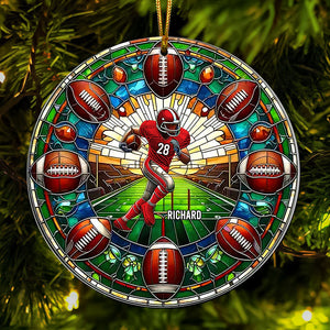 Personalized Gift For Football Lovers Acrylic Ornament 04ACQN071024-Homacus