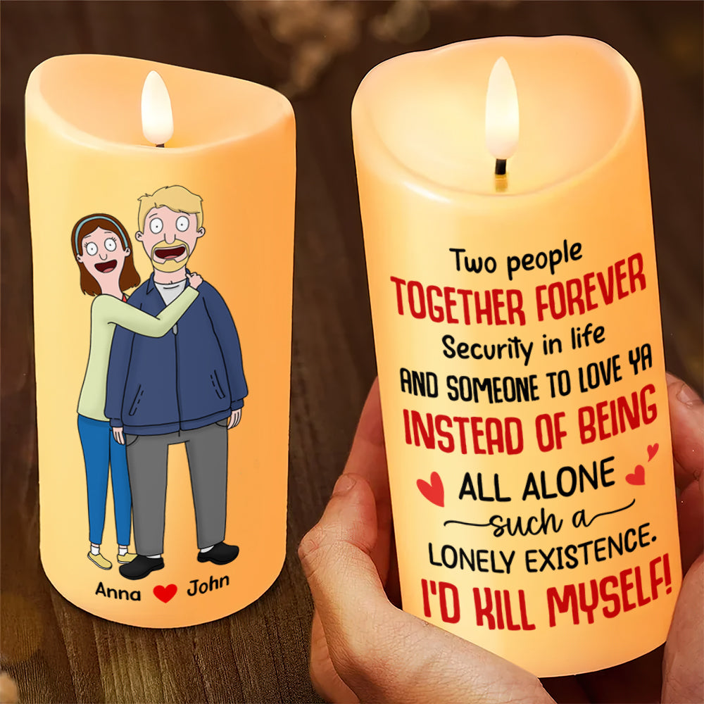 Personalized Gifts For Couple LED Candle 04xqtn241224hg Two People Together Forever-Homacus