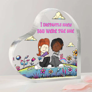 Personalized Gifts For Y2k Couple Heart Shaped Acrylic Plaque 03TGMH271224HG-Homacus