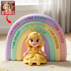 Positive Affirmations Rainbow Custom Shape Pillow - Custom Photo Gifts For Kids 04NAQN111125-Homacus