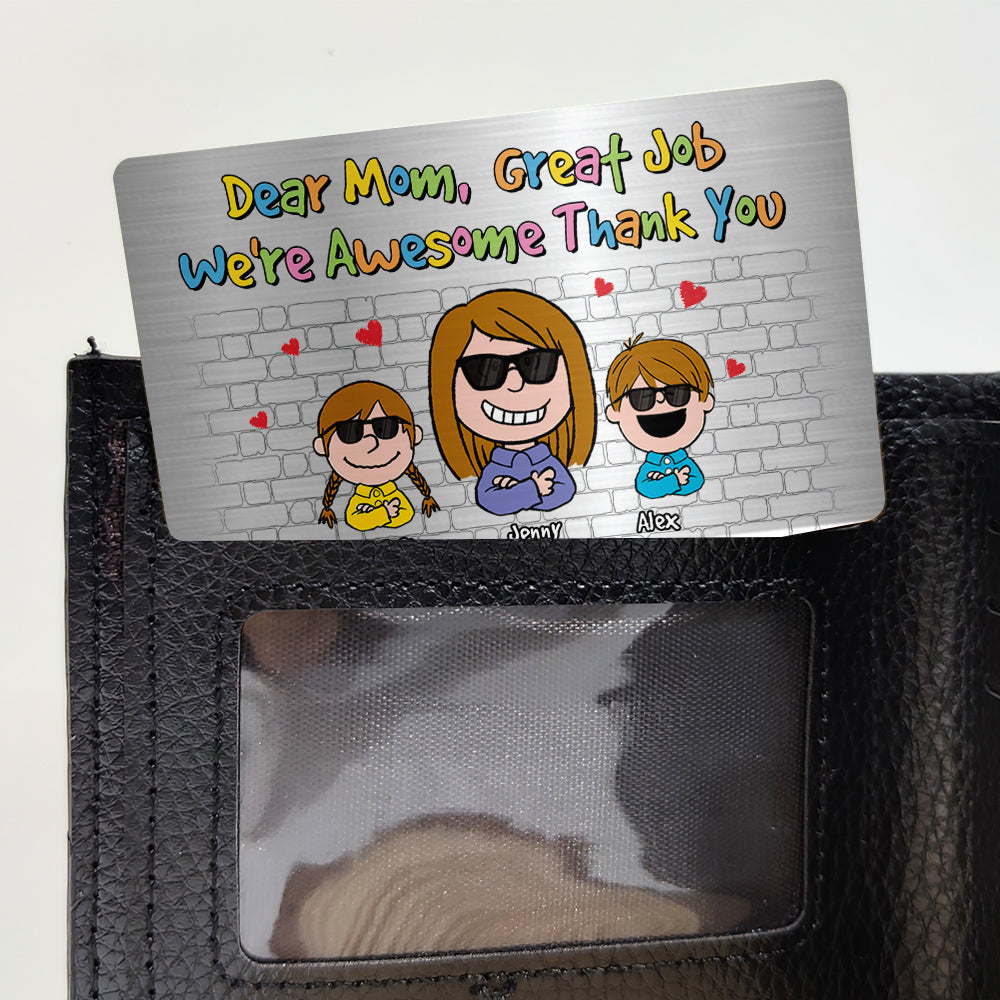 Personalized Gifts For Mom Aluminum Wallet Card Babies Say Thank Mom 02KAMH181224HH-Homacus