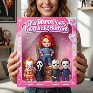 Horror Mom And Kids Acrylic Plaque - Personalized Gifts For Mother's Day Plaque 01NALU040426-Homacus