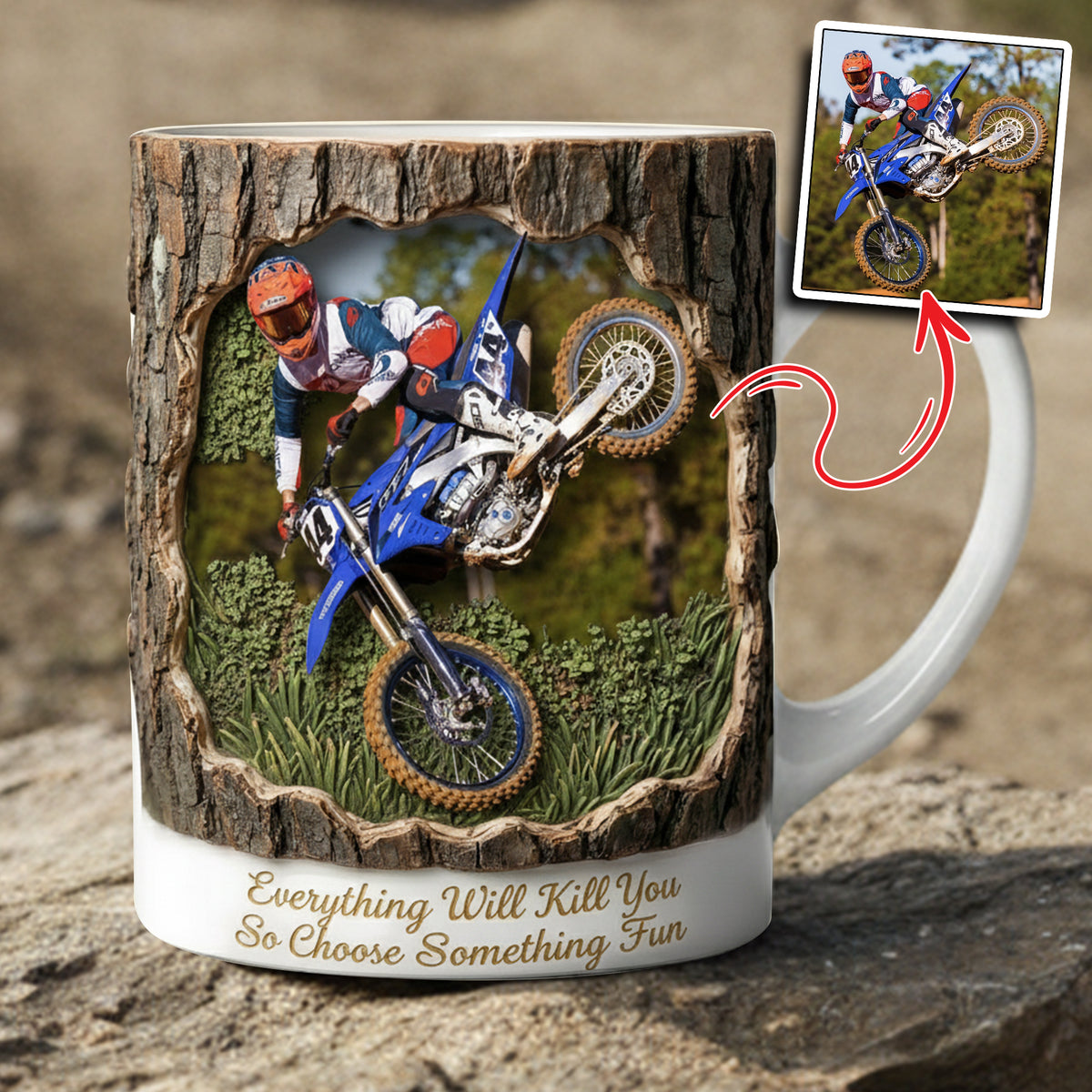 Motocross Coffee Mug - Custom Photo Gifts 05hulu311225-Homacus