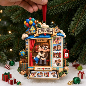 Adventurous Couple Photo Booth Ornament - Personalized Christmas Gift For Couples 05HALU220926