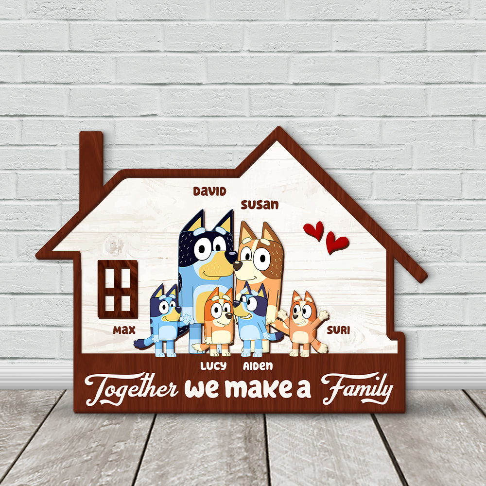 Personalized Gifts For Family Wood Sign House-Shaped 01NAHN160622-Homacus